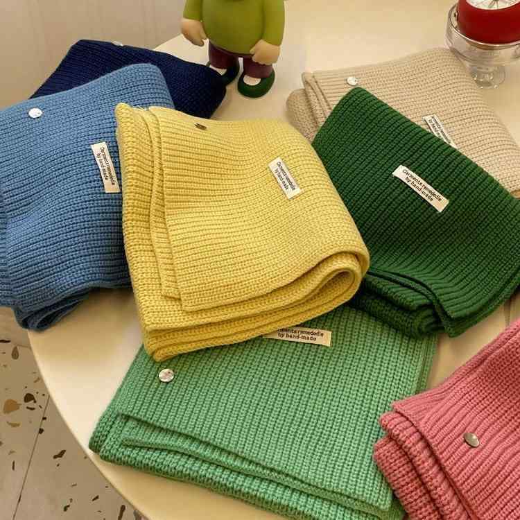 マフラー レディース 秋冬 厚手 ニット 保温 防寒 かわいい 韓国風 ストール 高級感 日系 シンプル 無地 ネックウォーマー 暖かい ひざ掛け 旅行 デート2