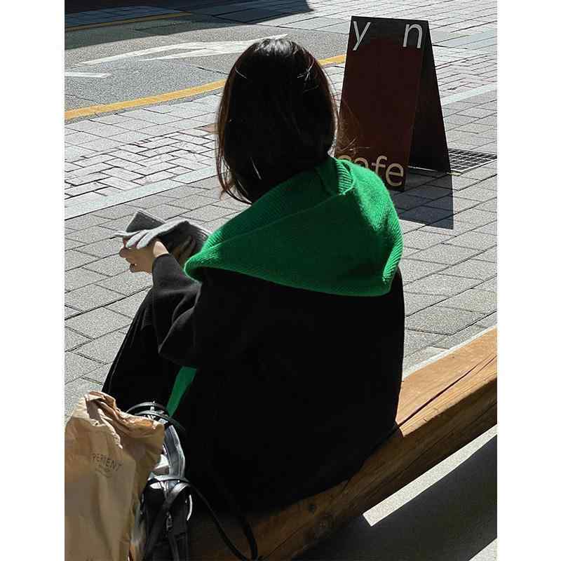 帽子 ショール ストール 秋冬 ニット 韓国風 柔らかい 防寒 大判 マフラー レディース アウター装飾