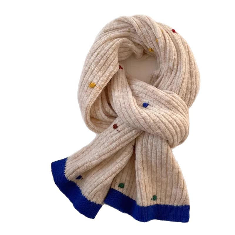 2マフラー レディース 秋冬 ニット ウール 学生 韓国風 かわいい 高級感 防寒