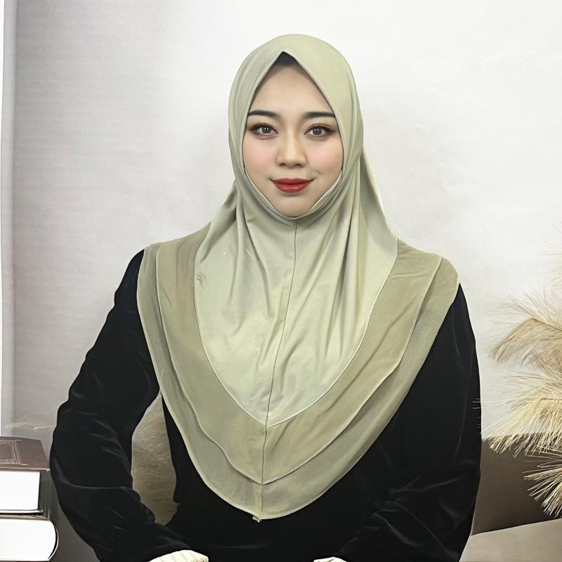 スカーフ レディース 婦人 イスラム教 ヒジャブ アラビア風 ヘッドスカーフ ヘッドウェア 無地 水晶 麻..