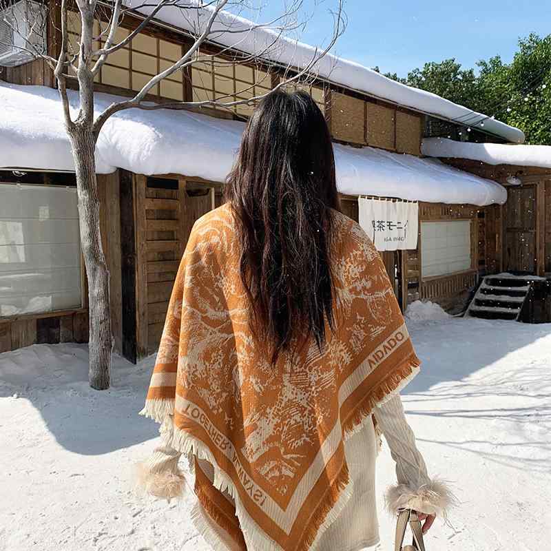 ストール 秋冬 女性用 保温 优雅 大判 仿羊绒 高級感 ネックウォーマー 防寒