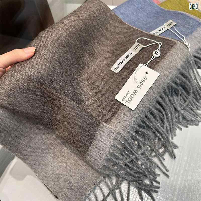 マフラー ウール レディース メンズ 男女兼用 秋冬 ファッション小物 防寒 あった...