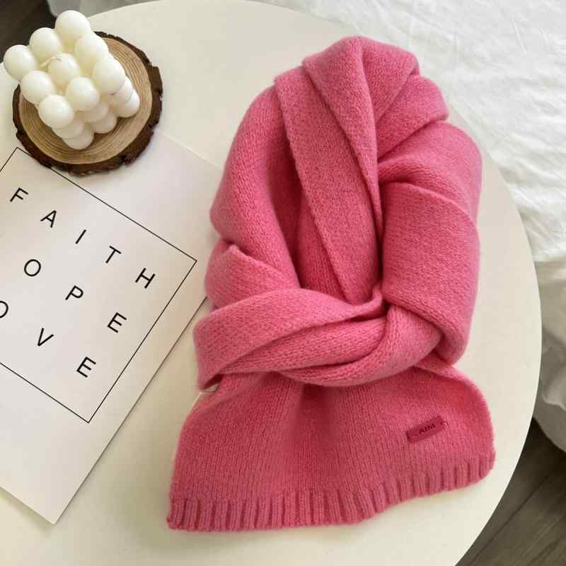 For Women - マフラー レディース 秋冬 ウール100％ 無地 保温 防寒 厚手 やわらかい あったか カップル お揃い ストール2