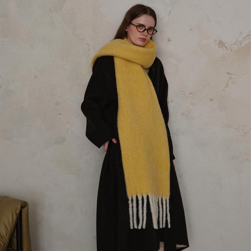 マフラー レディース 秋冬 ショール 暖かい ウール 厚手 無地 韓国風 かわいい 上品 柔らかい ストール 防寒2