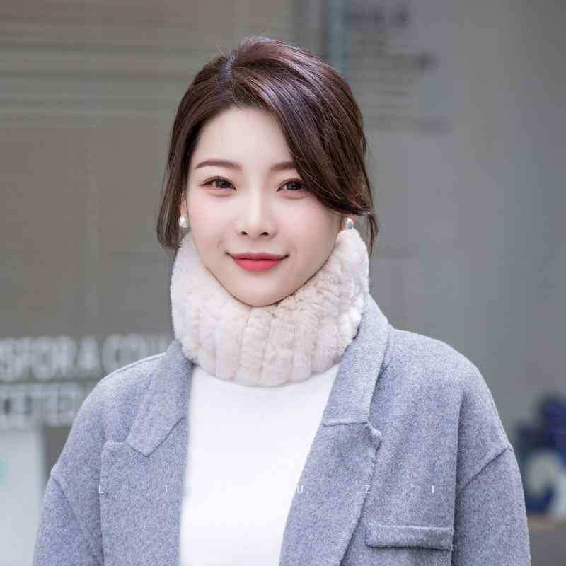 ネックウォーマー レディース かわいい ラビットファー 秋冬 伸縮性 ヘアバンド ふわふわ もこもこ ティペット マフラー スヌード 暖かい 防寒 アクセサリー