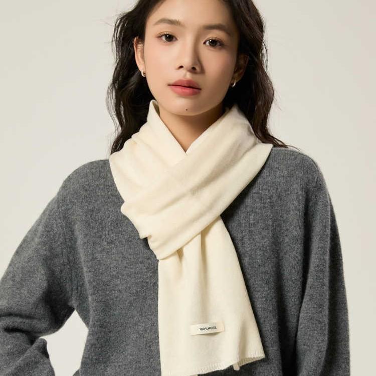 マフラー レディース 秋冬 100% ピュア ウール 二重 あったか ネックウォーマー メンズ ペア 高級感 洗濯機洗いOK