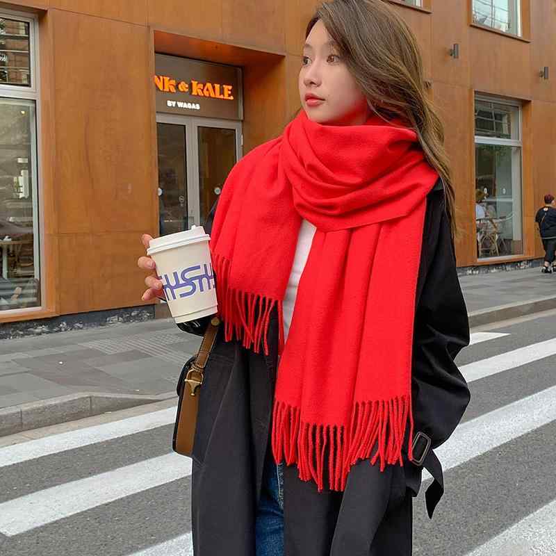 For Women - マフラー レディース 秋冬 韓国風 羊毛 ストール ネックウォーマー 学生 厚手 大判 あったか ショール 2way ひざ掛け 防寒 冷え対策 女性用 羽織りもの かわいい おしゃれ