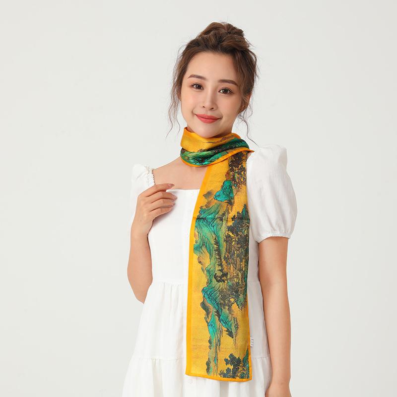 スカーフ レディース 春夏 秋冬 接触冷感 シルク100% UVカット 紫外線対策 日焼け防止 首元 защиты ネックカバー ストール ショール 薄手 高級感 防寒 冷房対策 通勤 旅行