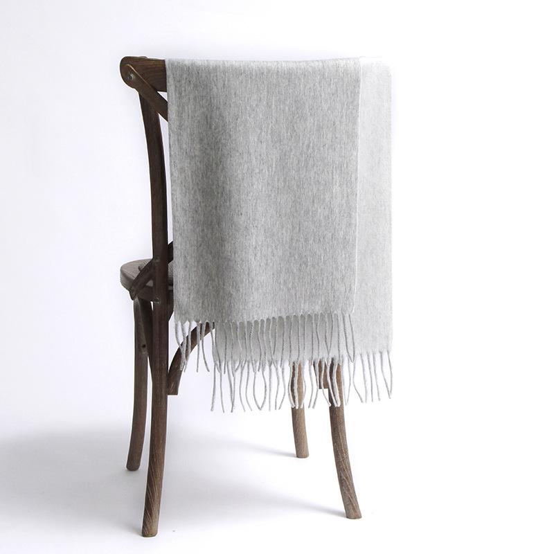 マフラー レディース 秋冬 ウール100% 内モンゴル産 両面 大判 ストール あったか ショール 防寒