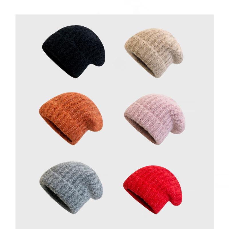 帽子 レディース 暖かい ゆったり ニット帽 小顔効果 防寒 秋冬 粗編み ケーブル編み ビーニー2