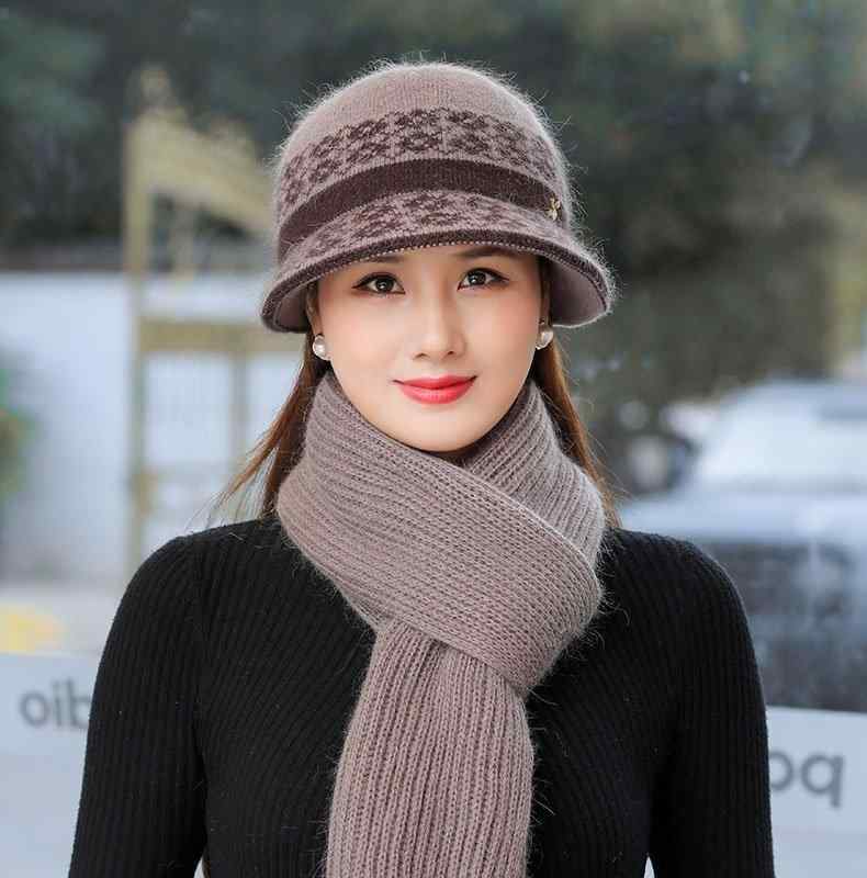 帽子 レディース 秋冬 ニット帽 暖かい 防寒 おばあちゃん ミセス 婦人 シニア 裏起毛 小顔効果 かわいい 毛糸 伸縮性 おしゃれ プレゼント