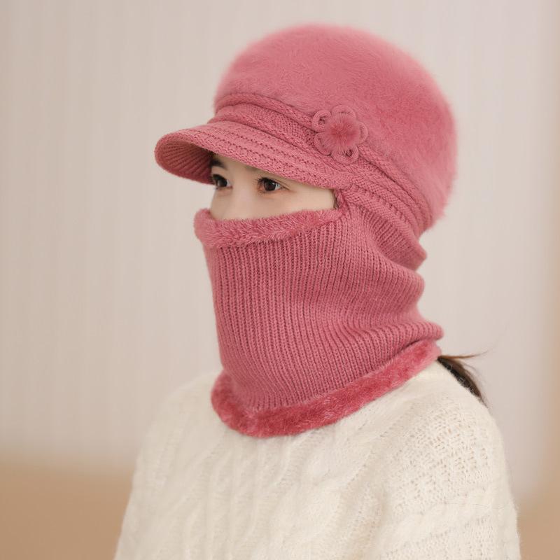 ニット帽 レディース ミンクファー 暖かい 防寒 帽子 裏起毛 秋冬 かわいい 小顔効果 婦人 ミセス