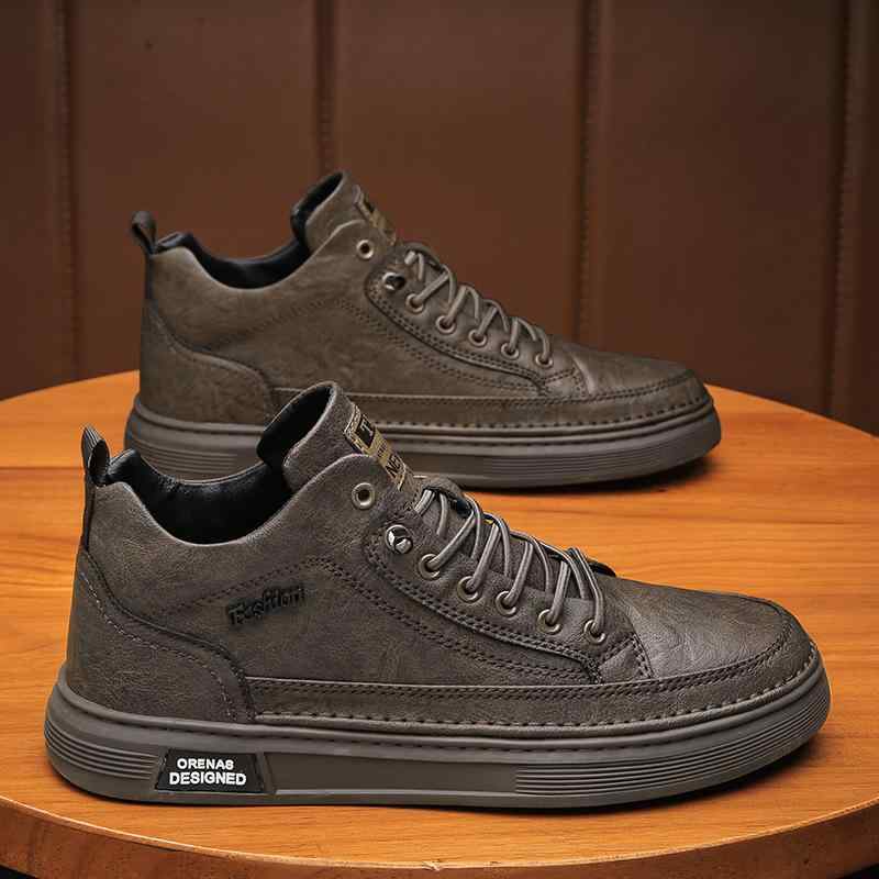 ブーツ 男性用 冬季 ハイカット レトロ 英国風 カジュアル 革靴 高級感 ワークブーツ スリッポン スニーカー