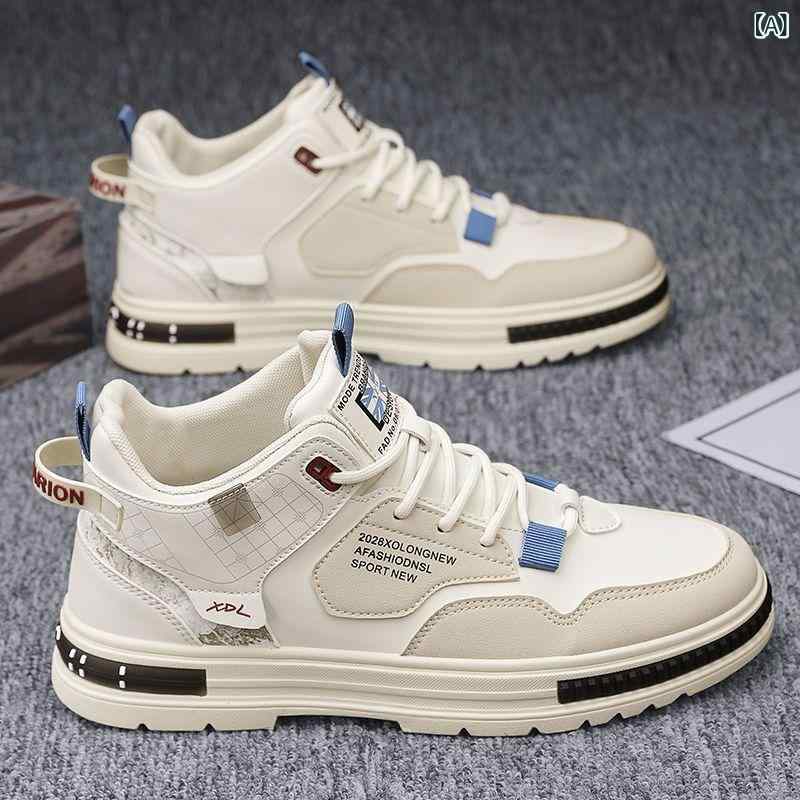 スニーカー メンズ 男性用 厚底 ハイカット 通気性 スポーツ 運動靴 カジュアル 普段使い