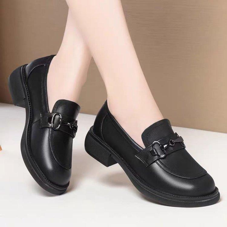 パンプス レディース 春夏 レトロ ローヒール 婦人靴 カジュアルシューズ スリッポン フラット ぺたんこ靴 歩きやすい 痛くない 楽ちん 普段使い 通勤 ブラック系