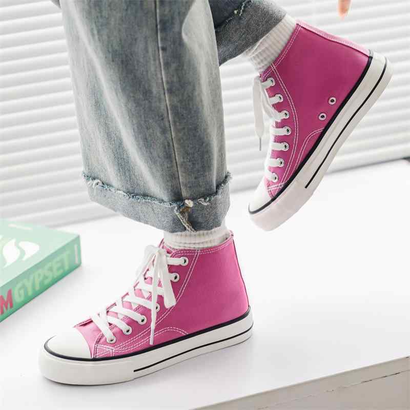 スニーカー レディース 男性用 カップル 通気性 キャンバス地 ハイカット レトロ クラシック 秋冬 トレンド