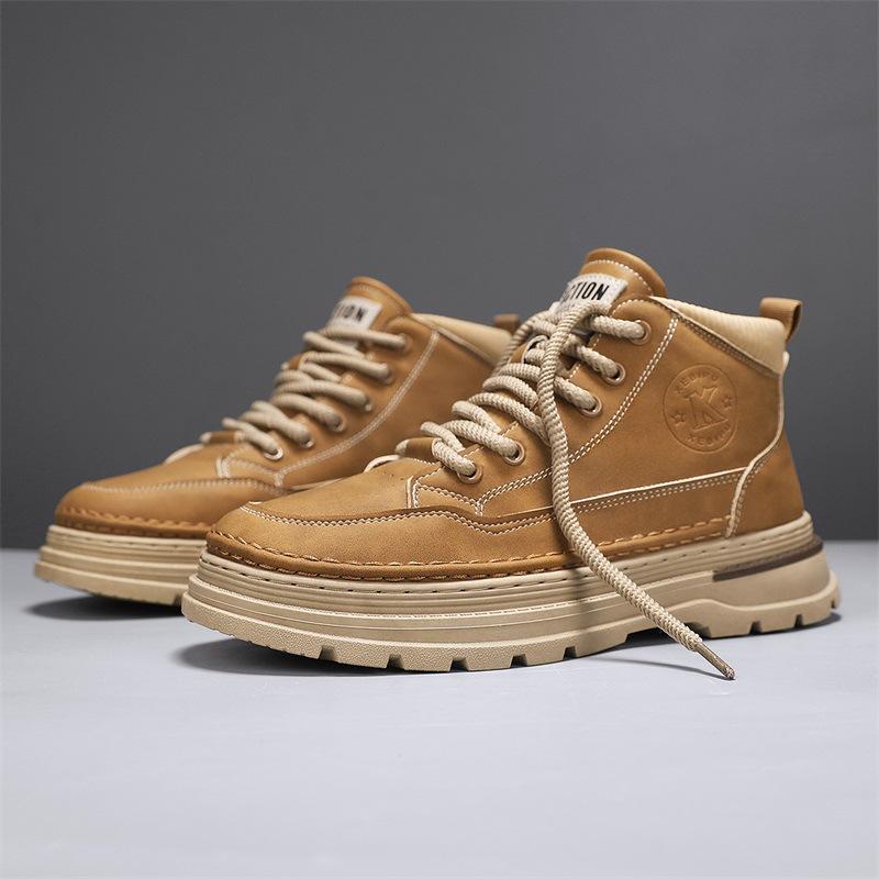 ブーツ メンズ 男性用 レースアップブーツ ワークブーツ アウトドア 耐摩耗 英国風 カジュアル ハイカット2