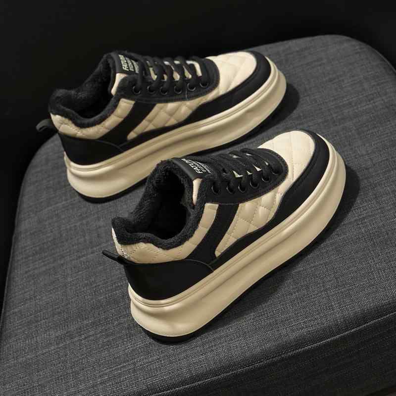 スニーカー レディース 秋冬 厚底 ハイカット 運動靴 カジュアルシューズ 防寒 あったか 裏起毛 クッション性 歩きやすい 普段使い デイリーユース