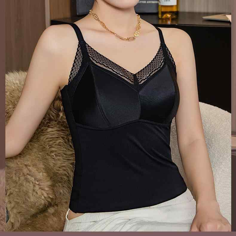 ブラジャー 秋冬 マスク肌 接触冷感 インナー カップ付き 肌着 快適 ルームウェア2