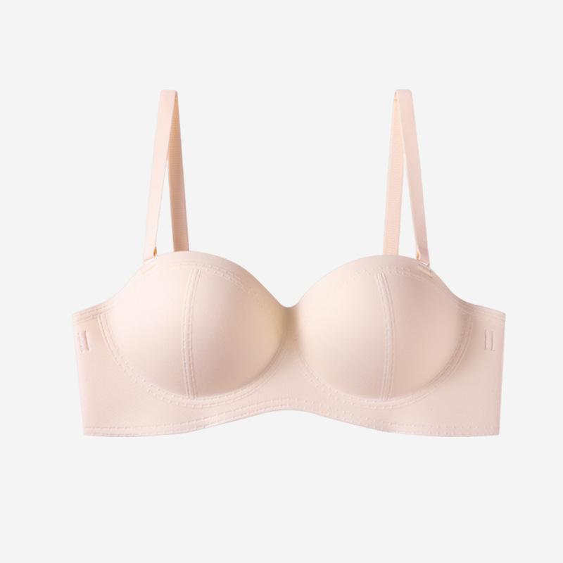 ブラジャー レディース 小胸 脇高 寄せ上げ 上げ 育乳 バストアップ シームレス ノンワイヤー 補正 shaping