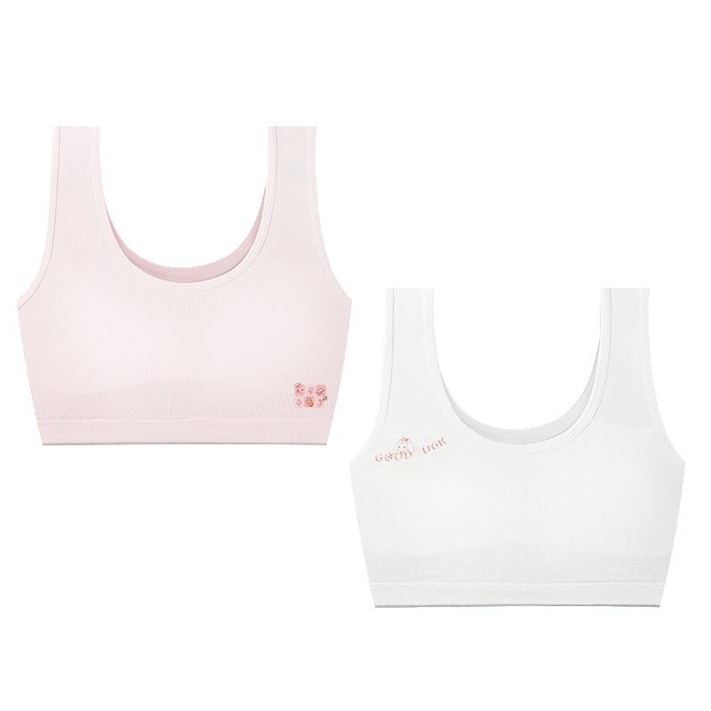 下着 女の子 ブラジャー ノンワイヤー ファーストブラ スポブラ ジュニアブラ 柔らかい かわいい シームレス