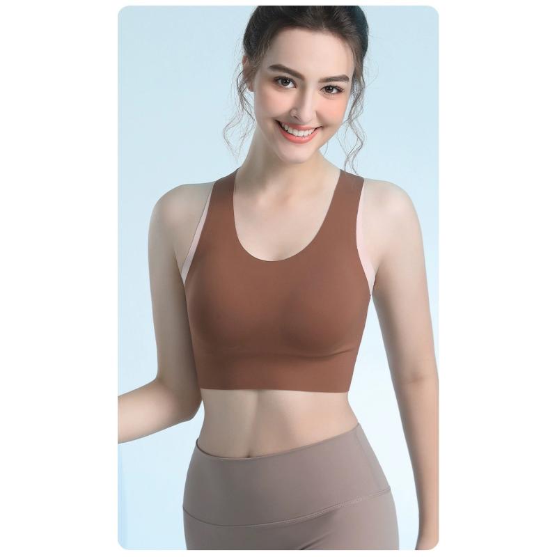 スポーツブラ レディース 一体型 パッド ヨガ フィットネス ブラトップ トレーニング ウェア 速乾性 伸縮性 スポブラ ピラティス ランニング ジム 運動 普段使い
