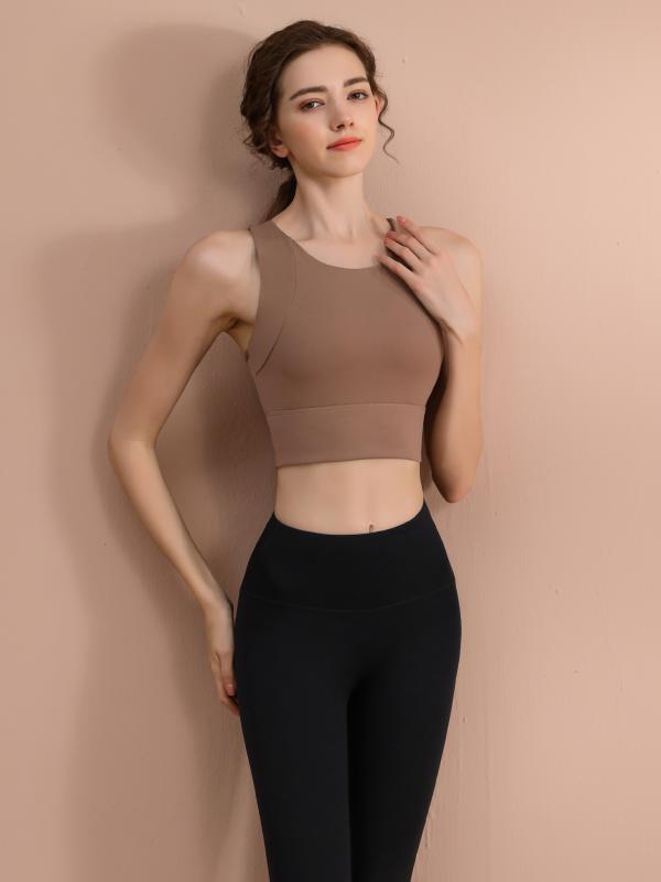 ヨガ ウェア 一体型 パッド付き スポブラ 揺れにくい フィットネス ブラ 美背 ノンワイヤー レディース 春夏