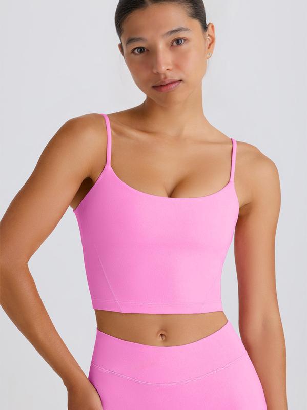 スポーツブラ レディース 春夏 運動インナー 豪華感 細ストラップ ヨガ タンクトップ カップ付き フィットネスブラ