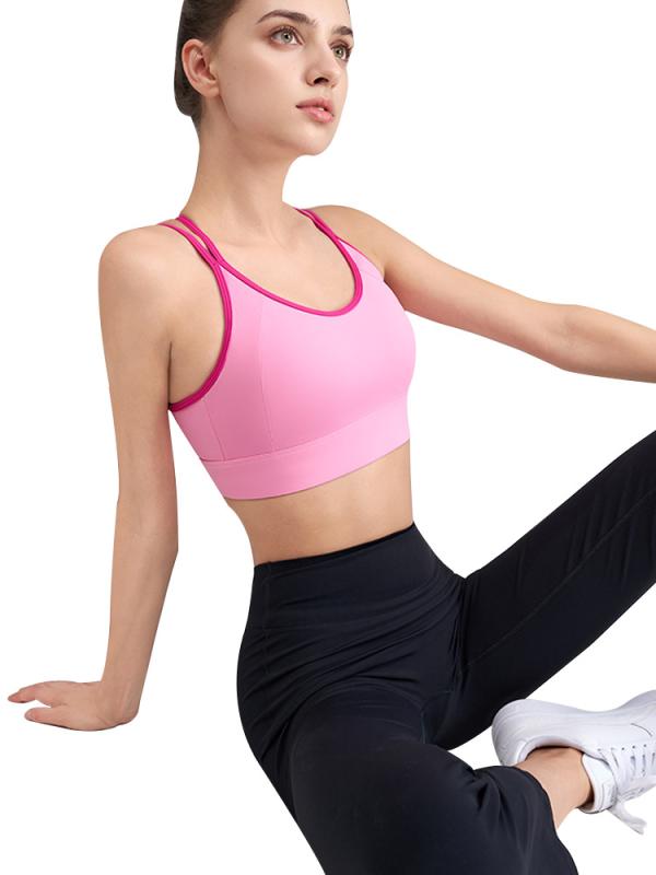 スポーツブラ レディース 揺れにくい スポブラ ランニング トレーニング ジム ヨガ 美背 一体型 ブラトップ ノンワイヤー 吸汗速乾