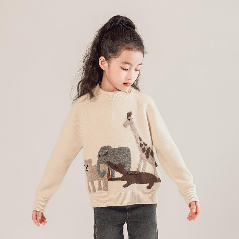 子供用 女の子 男の子 羊毛衫 毛糸 編み物 スウェーター セーター 厚手 冬 秋冬 通年着用 トップス 長袖 丸首 基本 無地 柔らかな肌触り 保温性 防寒 室内着 外出用・カテゴリ: 童毛衣・スタイル: カジュアル・主な素材: 羊毛100%・ネックライン: クルーネック・袖丈: 長袖・柄: カートゥーン・カラー展開: ベージュ・サイズ展開: 110,120,130,140,150,160