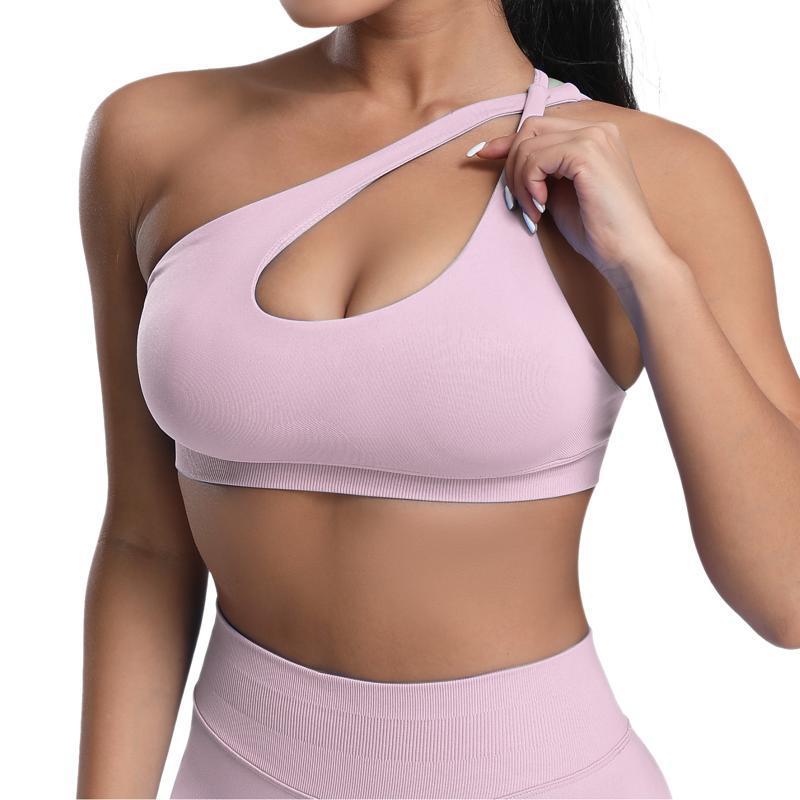 スポーツブラ レディース 高弾性 運動用 インナー ウェア 健身用 減震 シームレス 斜めがけ ヨガ ブラ
