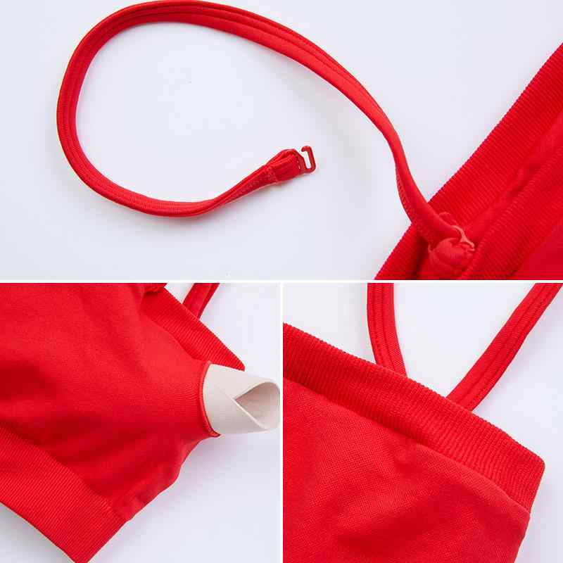 ヨガウェア レディース 運動用トップス 伸縮性 ノンストレス ブラトップ スポブラ インナー パッド2