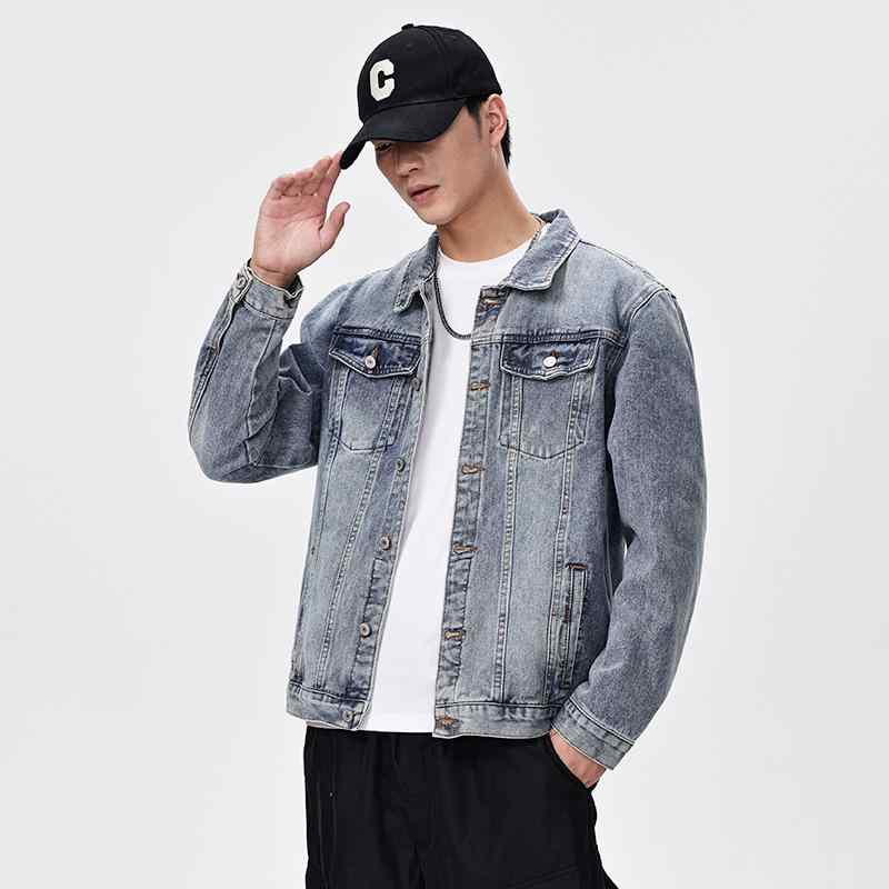 デニムジャケット メンズ 男性用 ブルゾン Gジャン デニム 綿 サイドポケット付き カジュアル2(4.0)