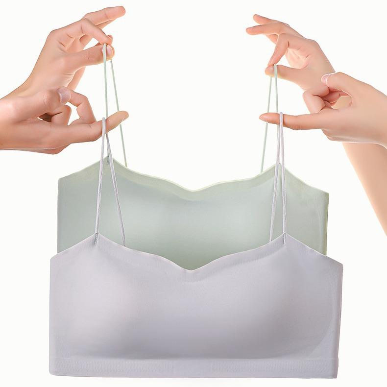 ブラジャー レディース 薄型 ノンワイヤー カップ付き インナー チューブトップ 肩紐なし ずれにくい ..