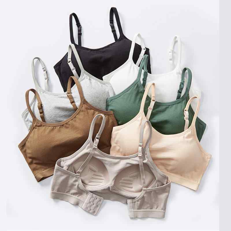 ブラトップ スクールインナー 女の子 少女 綿 カップ付き ずれ防止 スポーツブラ 一体型 薄手2