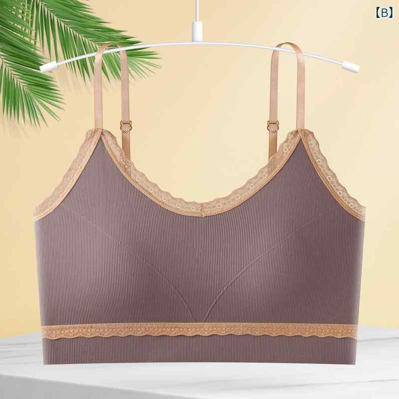 ブラジャー レディース レース Uネック 美背 裹胸 谷間メイク ノンワイヤー 一体型 固定カップ sofapotato-10747816 ソファポテト サンプル画像3