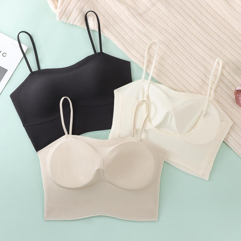 キャミソール レディース 接触冷感 薄手 パッド付き インナー 部屋着 肌着 脇高 ブラトップ 一体型 カ..