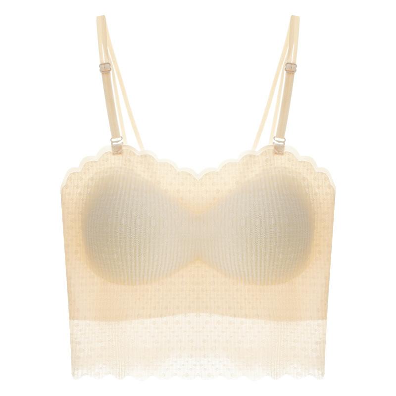 キャミソール レディース 快適 ノンワイヤー バストアップ 垂れ防止 インナー レイヤード 見せブラ2