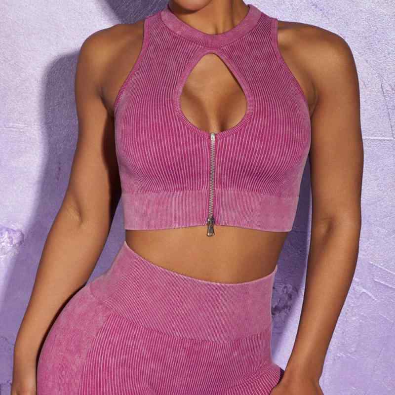 ヨガウェア レディース スポーツブラ ジム 運動着 部屋着 ブラパッド付き 砂洗い加工 セクシー アウトドア