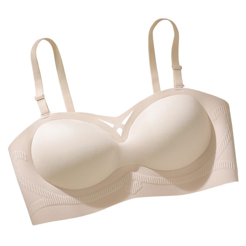 ブラジャー レディース 2way ヌーディーブラ 谷間メイク 小胸 盛りブラ チューブトップブラ ストラップレスブラ ずれにくい 落ちにくい 響きにくい 肩出し 快適 薄手