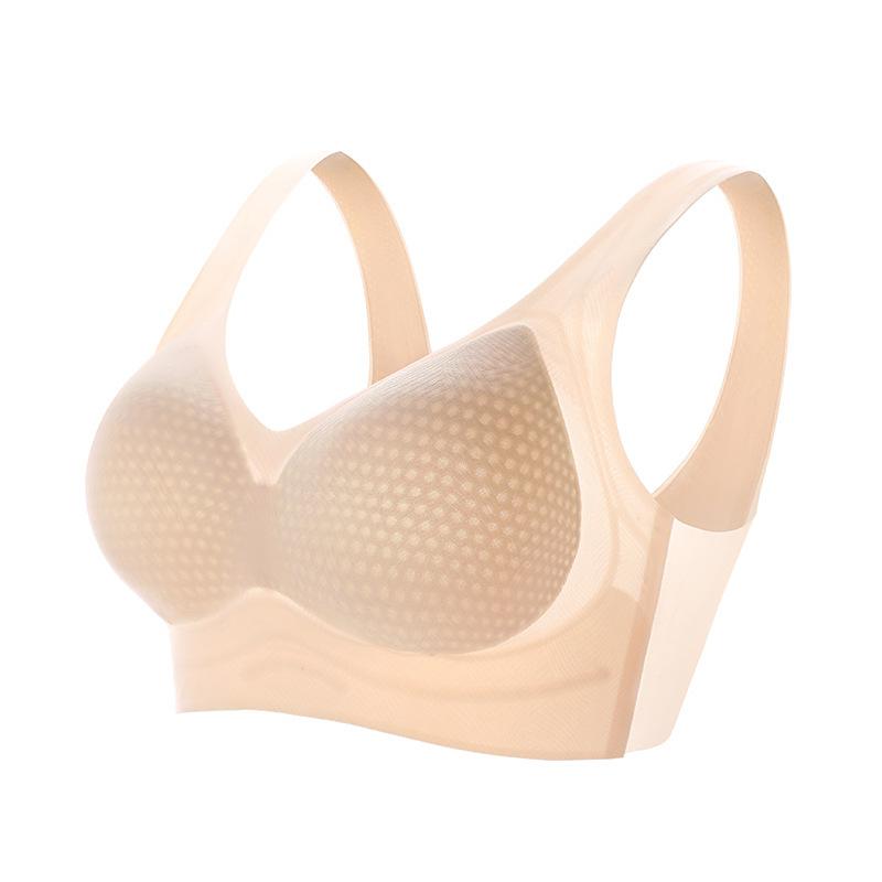 Bras Only - ブラジャー レディース 接触冷感 スポーツブラ 一体型 美背 薄型 ノンワイヤー ブラトップ 聚拢 寄せ 薄型 無痕