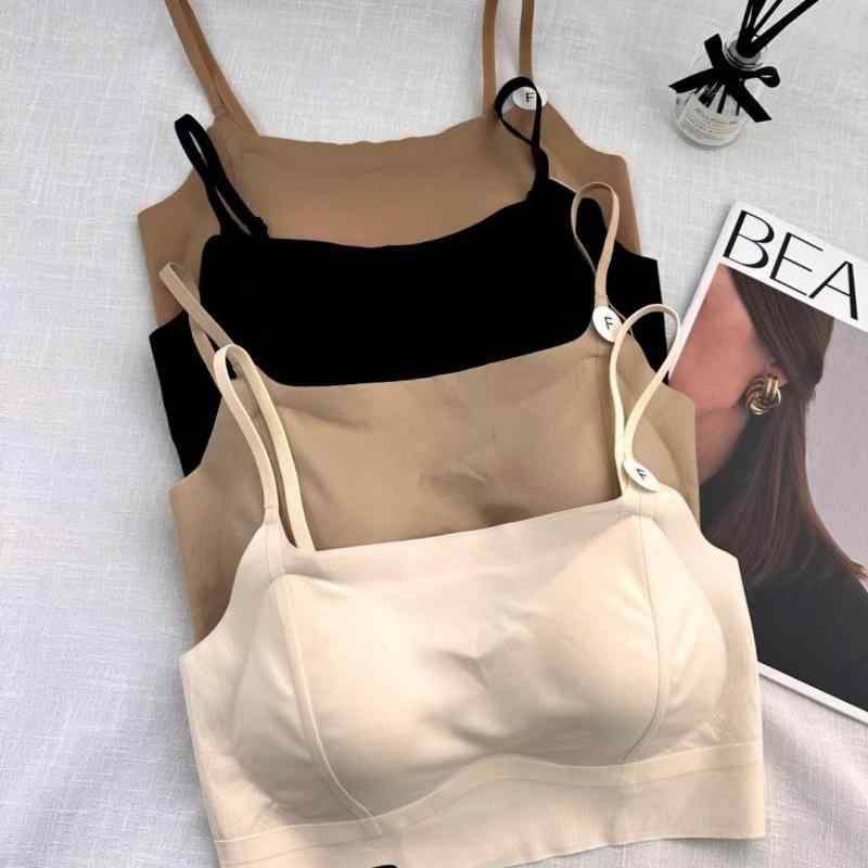 ブラトップ レディース 一体型 カップ付き 極薄 接触冷感 美背 部屋着 インナー2
