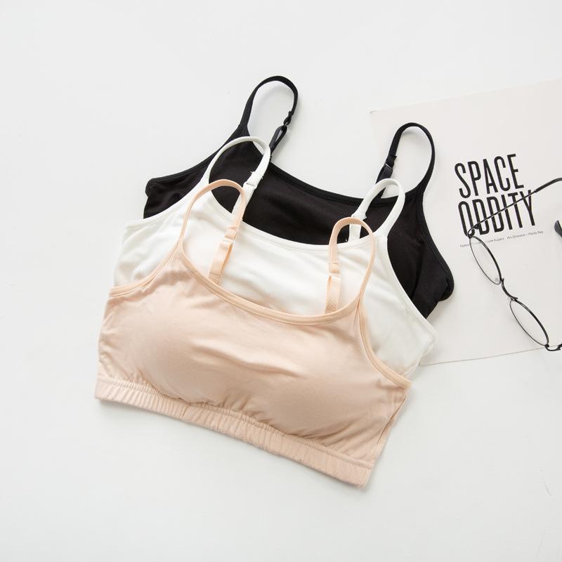 ブラジャー レディース ノンワイヤー 締め付けない 一体型 カップ付き ハーフトップ 無地 シンプル ベ..