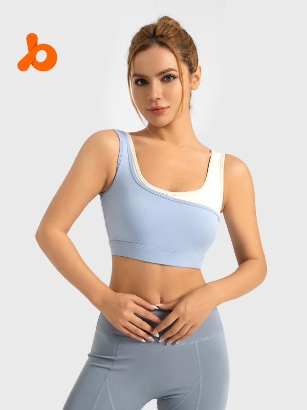 スポーツブラ スポブラ レディース 高強度 揺れにくい U字型 吸汗速乾 通気性 伸縮性 パッド 一体型 フィットネス ランニング ヨガ ピラティス トレーニング ウェア