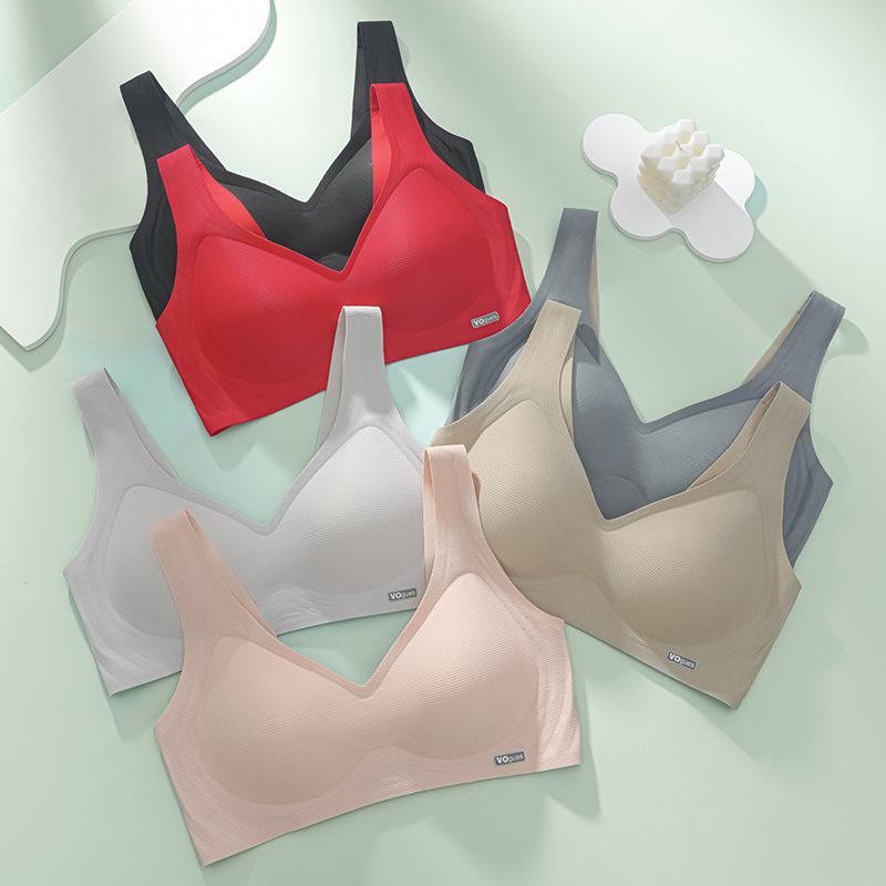 ブラジャー レディース 薄型 ワイヤーレス 少女 かわいい ハーフカップ ゼリー 通気性 調整可能