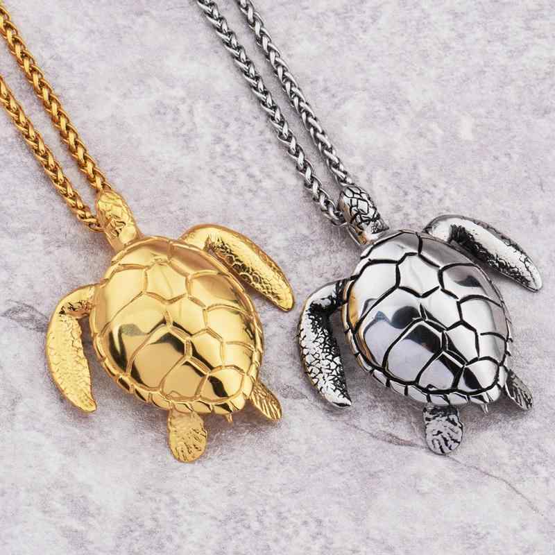 ネックレス 男性用 チタン鋼 カメ ペンダント 힙합 힙합スタイル アクセサリー