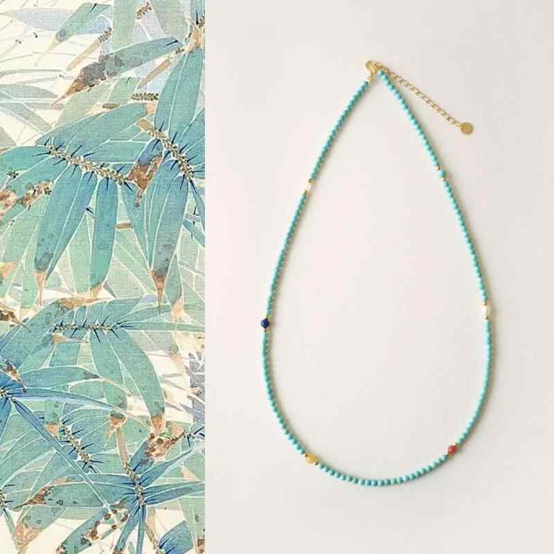 ネックレス ターコイズ 南紅瑪瑙 多宝 ラッキーアイテム ショートネックレス 锁骨チェーン ギフト プレゼント