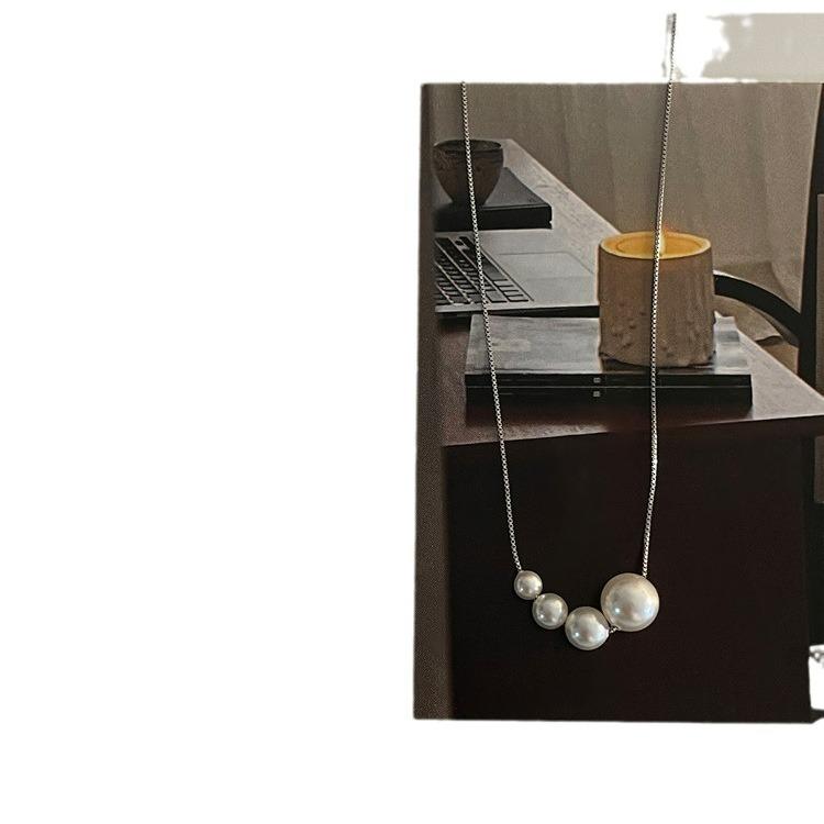 ネックレス レディース シルバー925 パール 上品 高見え 鎖骨 ボックスチェーン エレガント アクセサリー フォーマル パーティー