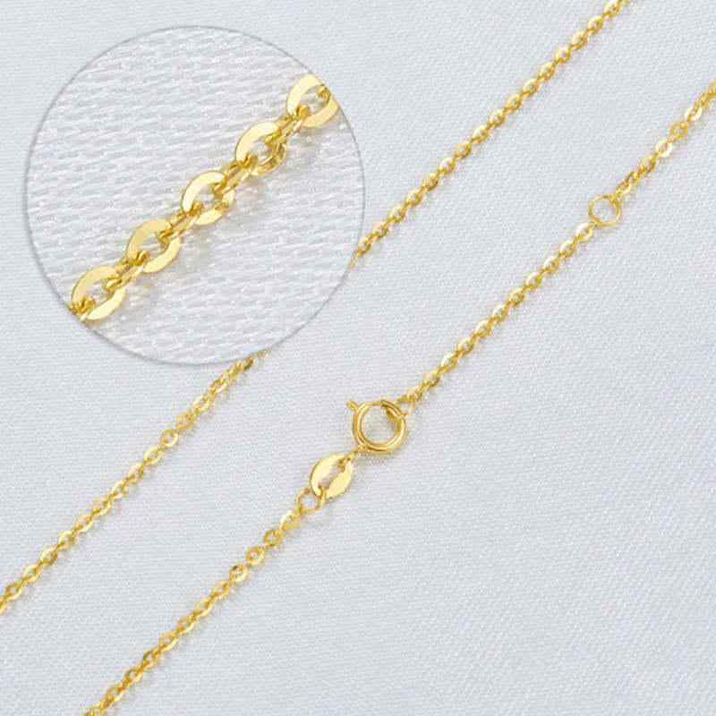 水 - ネックレス シルバー925 シルバー 鍍金 O字 鎖骨 ペンダント トップ チェーン