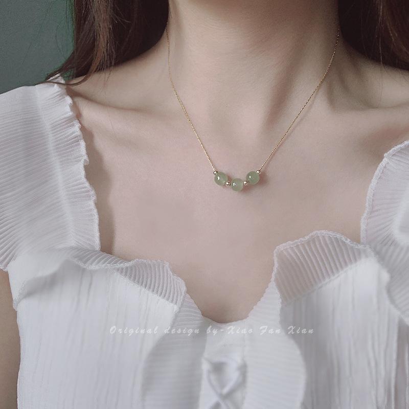 ネックレス レディース 和田玉 パール ペンダント チョーカー イン 小ぶり 豪華感 上品 锁骨チェーン